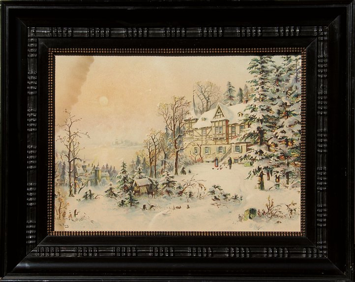 antique Dutch ebonized Frame 19th Century