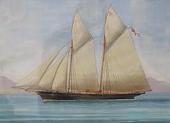 Antique Italian Ship Portrait